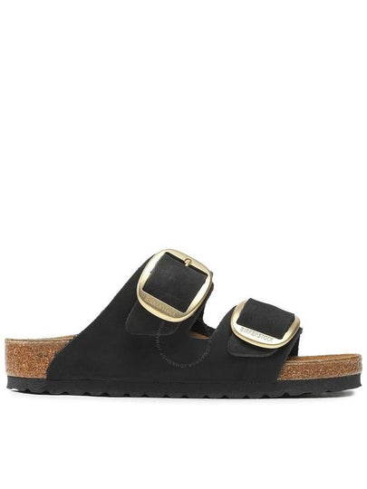 Arizona Big Buckle Nubuck Slippers Black - BIRKENSTOCK - BALAAN 2