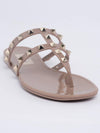 Women's Rockstud Flip Flops Pink Beige - VALENTINO - BALAAN 3