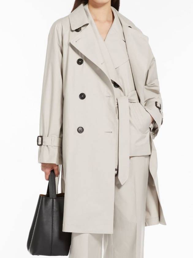 Titrench Cotton Trench Coat Ecru - MAX MARA - BALAAN 4