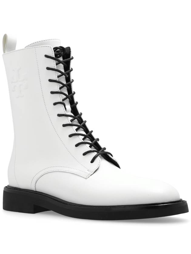 Tory Burch ‘Double T’ Combat Boots, Women's, White - TORY BURCH - BALAAN 4