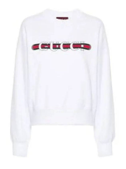 Print Cotton Jersey Sweatshirt White - GUCCI - BALAAN 2