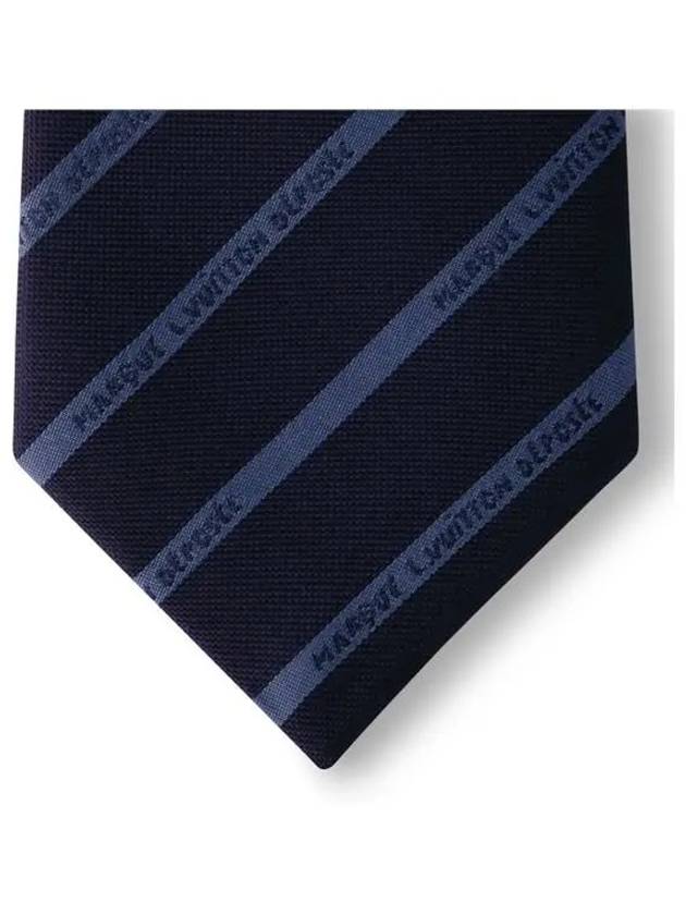 Marque L.Vuitton Deposée Stripes Tie Navy - LOUIS VUITTON - BALAAN 4