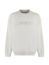 Embroidered Logo Sweatshirt Grey - LANVIN - BALAAN 2