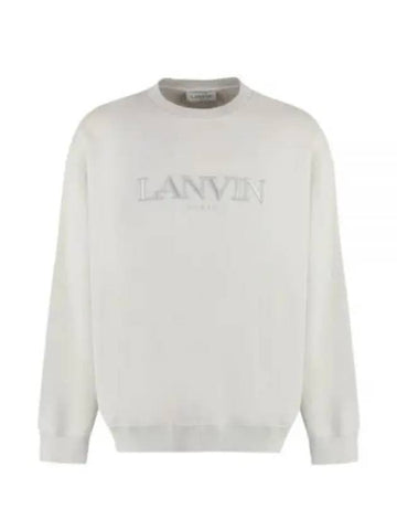 Embroidered Logo Sweatshirt Grey - LANVIN - BALAAN 1