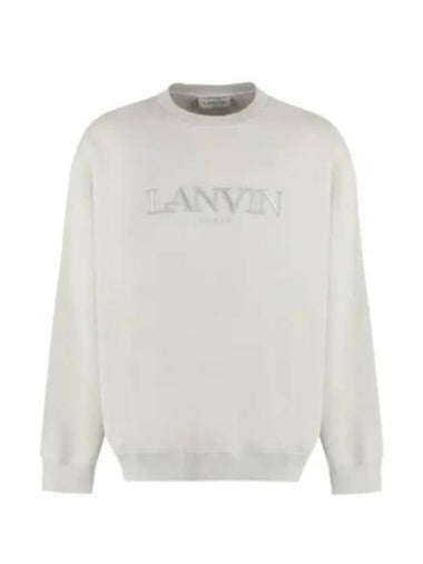 Embroidered Logo Sweatshirt Grey - LANVIN - BALAAN 1