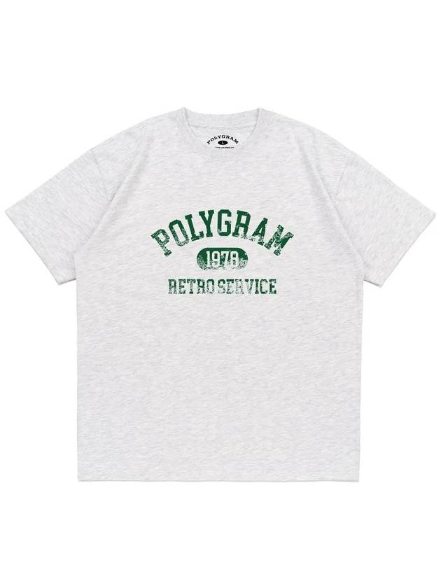 VINT RETRO SERVICE T SHIRTS LIGHT MELANGE - POLYGRAM - BALAAN 1