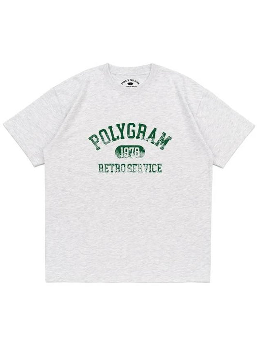 VINT RETRO SERVICE T SHIRTS LIGHT MELANGE - POLYGRAM - BALAAN 1