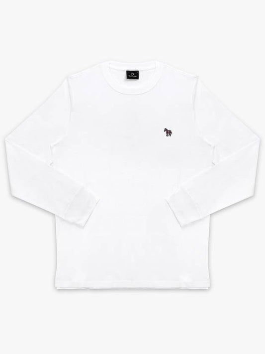 Zebra Patch Cotton Long Sleeve T-Shirt White - PAUL SMITH - BALAAN 2