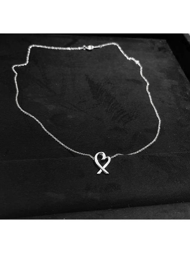 Paloma Picasso Loving Heart Necklace Silver - TIFFANY & CO. - BALAAN.