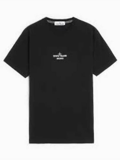 Archivio Project Lino Watro Cotton Jersey Short Sleeve T-Shirt Black - STONE ISLAND - BALAAN 2