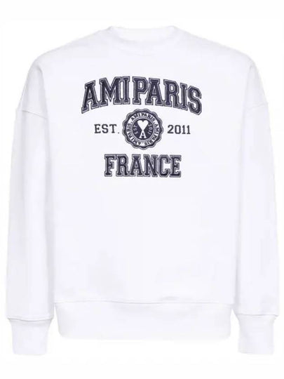 Logo Print Sweatshirt White - AMI - BALAAN 2