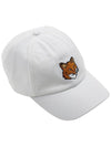 Maison Kitsune Foxhead Logo Baseball Cap LM06103WW0087 WH - MAISON KITSUNE - BALAAN 4