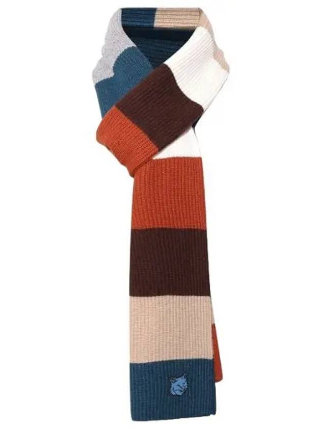 Preppy Striped Scarf Shawl Women s Muffler - MAISON KITSUNE - BALAAN 1