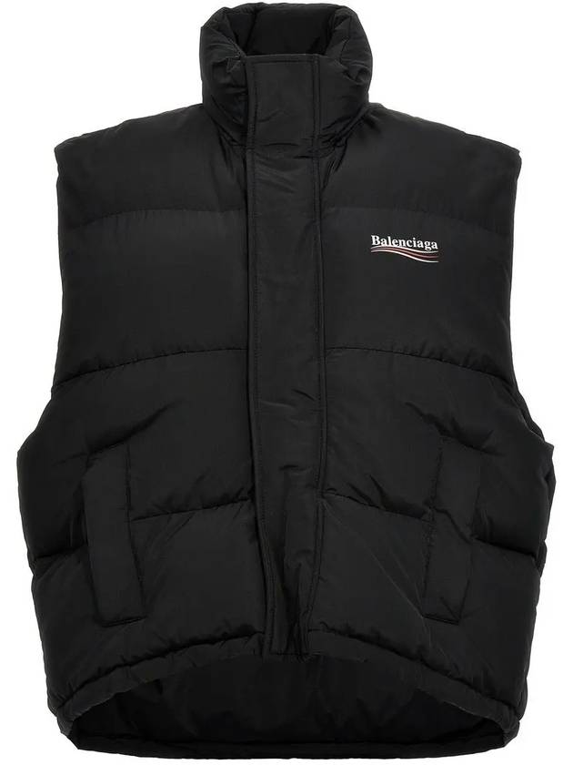 Cocoon Logo Print Padded Vest Black - BALENCIAGA - BALAAN 2