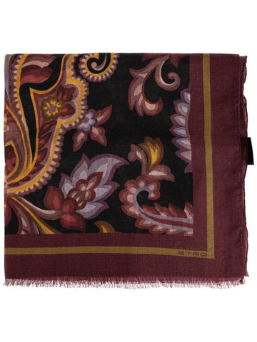 Etro Cashmere Shawl, Men's, Burgundy - ETRO - BALAAN 1