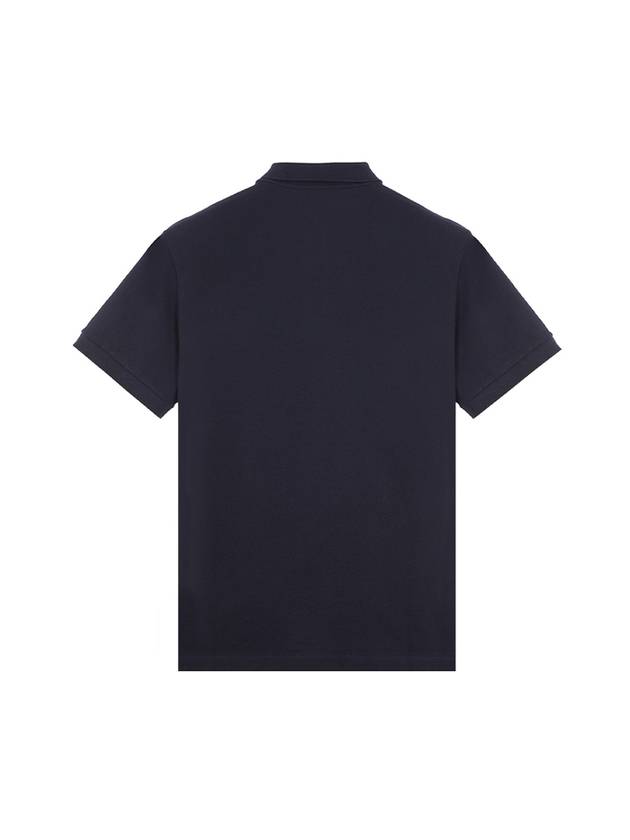 Pique Stretch Cotton Short Sleeve Polo Shirt Navy - STONE ISLAND - BALAAN 3