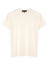 Angera Crewneck Cotton Short Sleeve T-Shirt White - LORO PIANA - BALAAN 1