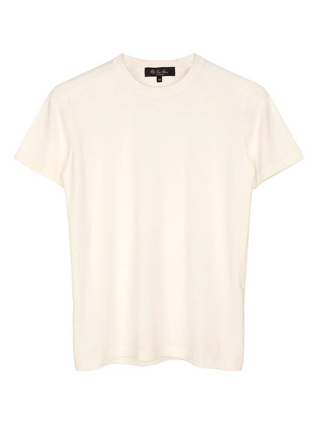 Angera Crewneck Cotton Short Sleeve T-Shirt White - LORO PIANA - BALAAN 2