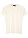 Angera Crewneck Cotton Short Sleeve T-Shirt White - LORO PIANA - BALAAN 1