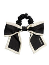 Hair Chouchou CC Logo Ribbon Band Black Ivory - CHANEL - BALAAN 1