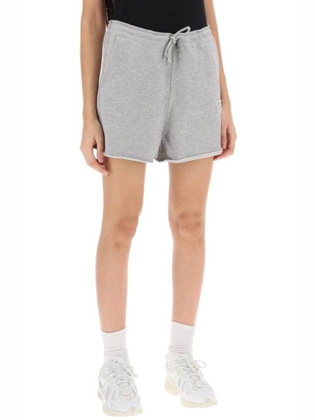 Isoli Logo Drawstring Shorts Grey - GANNI - BALAAN 3