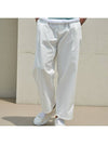 Wide cotton banding pants white - TENER - BALAAN 2