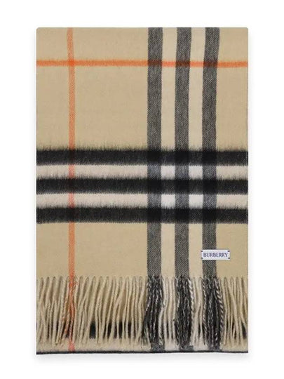 Check Reversible Cashmere Scarf Sand Beige - BURBERRY - BALAAN 2