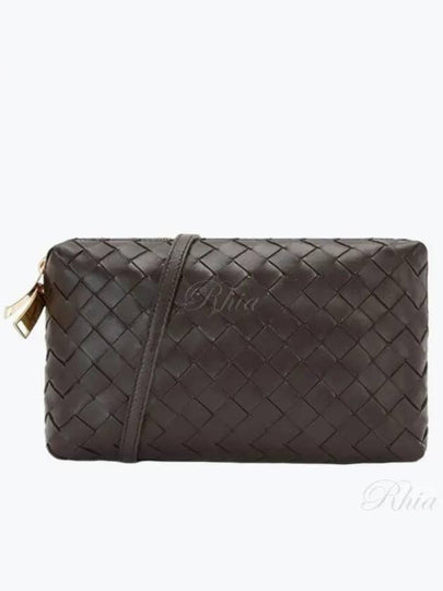 Intrecciato Leather Mini Cross Bag Brown - BOTTEGA VENETA - BALAAN 2