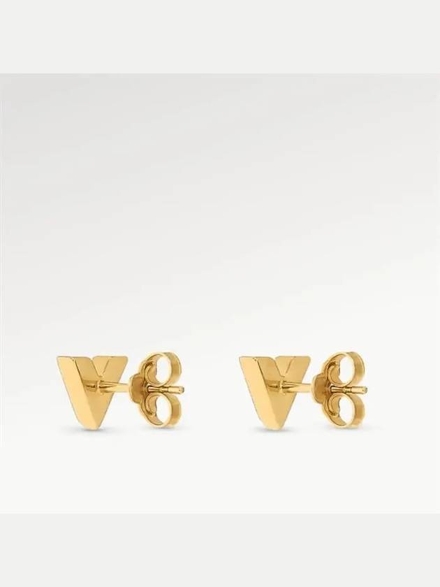 Essential V Stud Earrings Gold - LOUIS VUITTON - BALAAN 4