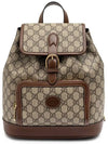 Backpack with Interlocking G GG Supreme Canvas - GUCCI - BALAAN.