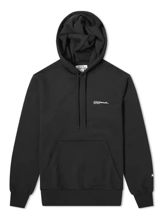 JJJJOUND Logo Hoodie Black - A.P.C. - BALAAN 3