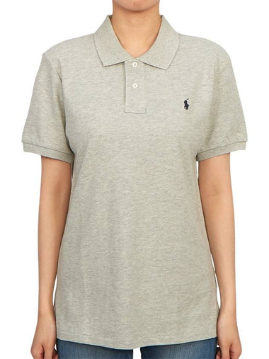 Kids collar short sleeve t shirt 323547926005 NW GRY HTR adult wearable - POLO RALPH LAUREN - BALAAN 1