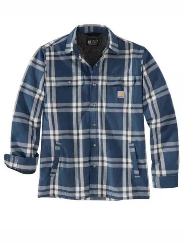 Relaxed Fit Flannel Sherpa Lined Shirt Jac 106354 DBL jacket - CARHARTT - BALAAN 1