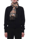 Check Cashmere Scarf Black - BURBERRY - BALAAN 4