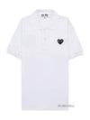 Men s Black Heart Waffen Polo Shirt AZ P1T066 051 WHITE - COMME DES GARCONS - BALAAN 1