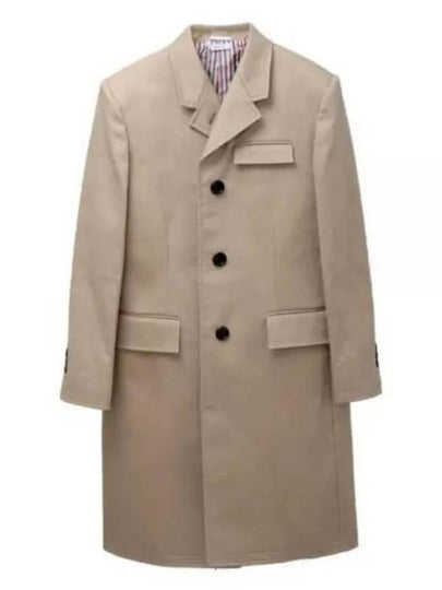 RWB Loop Tab High Armhole Mackintosh Single Coat Beige - THOM BROWNE - BALAAN 2