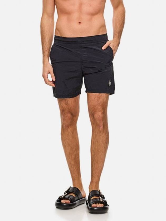 Nylon Metal Econyl Swim Shorts Black - STONE ISLAND - BALAAN 4