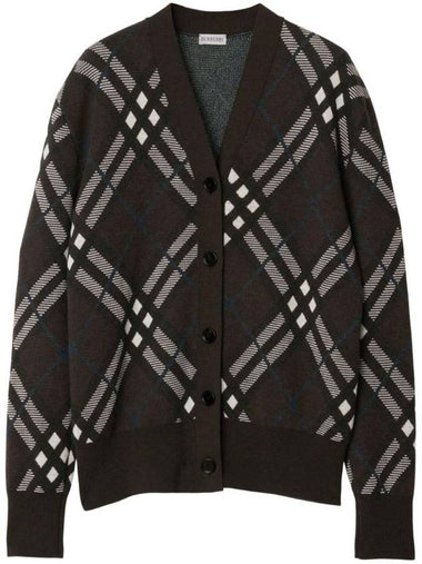 Checked wool blend cardigan 8093493 - BURBERRY - BALAAN 1