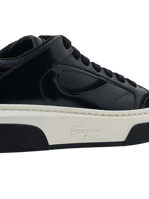 Casina Mix Low Top Sneakers Black - SALVATORE FERRAGAMO - BALAAN 11