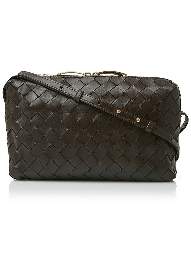 Intrecciato Leather Mini Cross Bag Brown - BOTTEGA VENETA - BALAAN 2