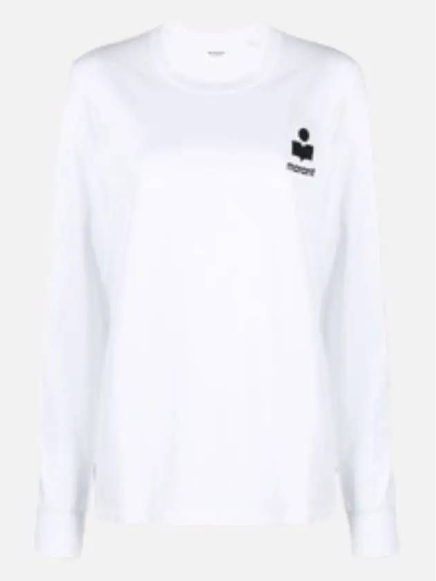 Women's Gabby Logo Print Long Sleeve T-Shirt White - ISABEL MARANT - BALAAN 4