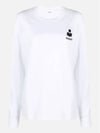 Women's Gabby Logo Print Long Sleeve T-Shirt White - ISABEL MARANT - BALAAN 3