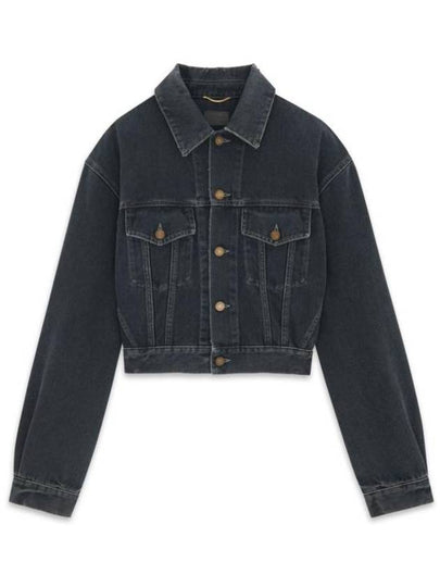 Neo 80s Denim Jacket Black - SAINT LAURENT - BALAAN 2