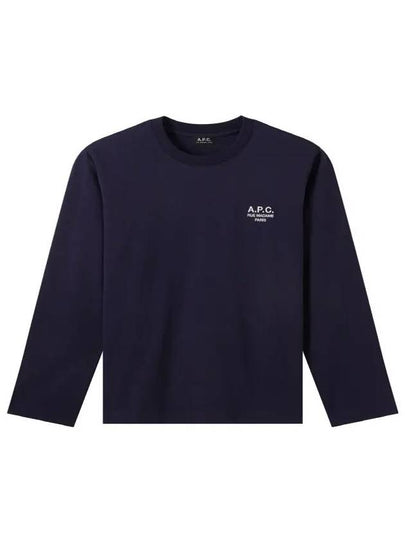 Men's Oliver Logo Long Sleeve T-Shirt Navy - A.P.C. - BALAAN 2