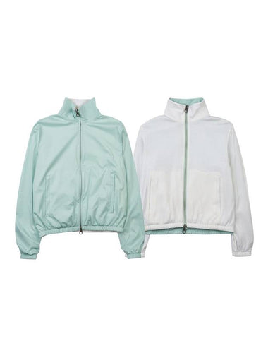 Microfiber Strorm System Windmate Bomber Jacket Aquamarine - LORO PIANA - BALAAN 1