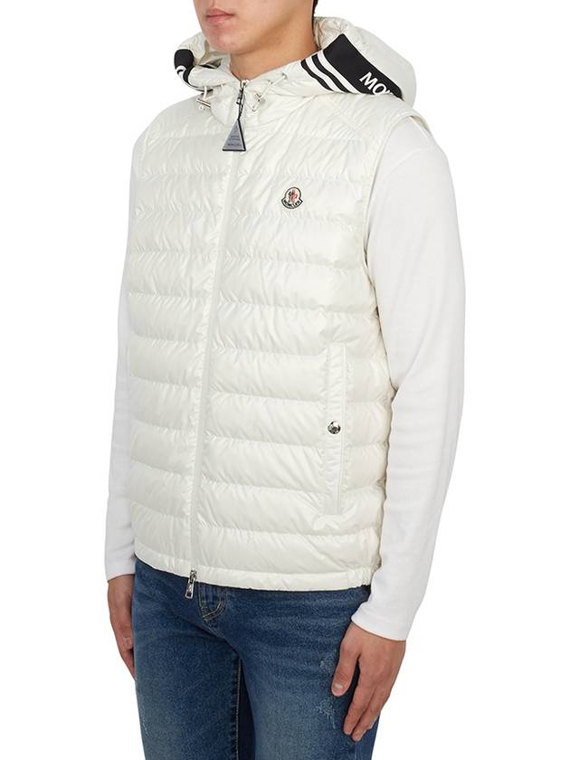 Clai Logo Patch Down Vest White - MONCLER - BALAAN 4