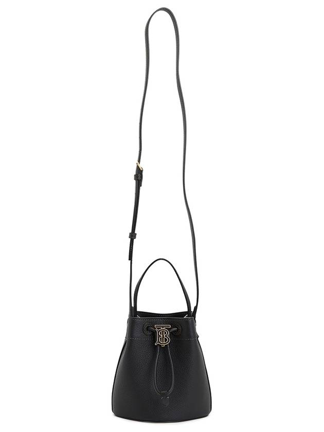 Mini Grainy Leather TB Bucket Bag Black - BURBERRY - BALAAN 7