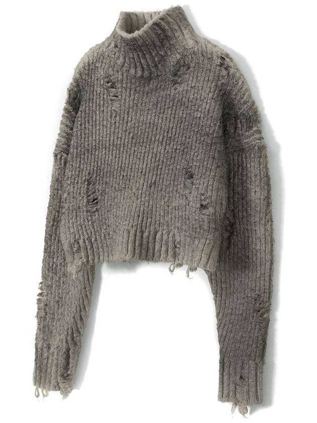 Runway Spray Crop Turtleneck Grey - ULKIN - BALAAN 4