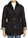 Diamond Quilted Nylon Jacket Black - BURBERRY - BALAAN 3