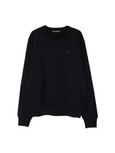 Face patch sweatshirt black gray CI0140 - ACNE STUDIOS - BALAAN 1